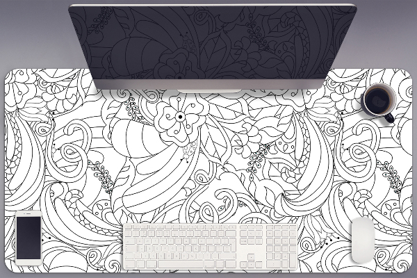 Bureau mat Doodle -patroon