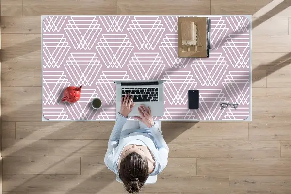 Bureau onderlegger Roze driehoeken