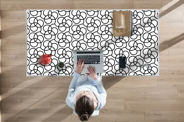 Bureau onderlegger Zwart -witte wielen