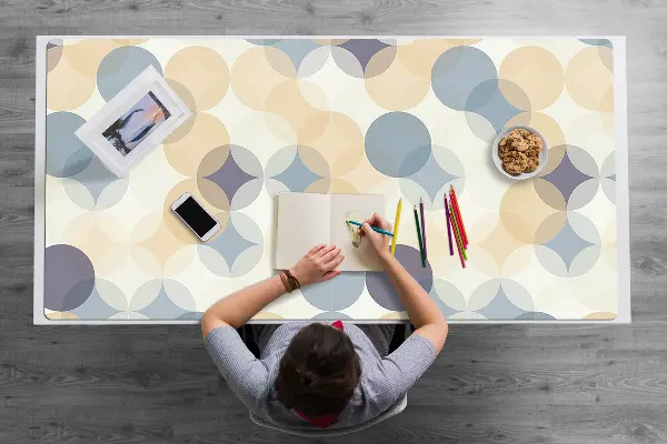 Bureau onderlegger Retro -stijl wielen