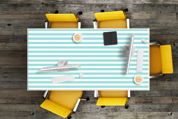 Bureau mat Minimalistische lijnen