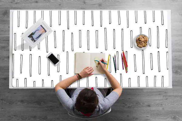 Bureau mat Getrokken lijnen