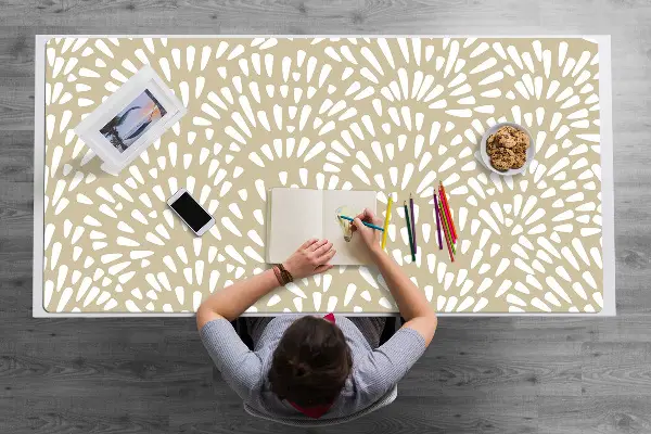 Bureau onderlegger Beige tranen boho
