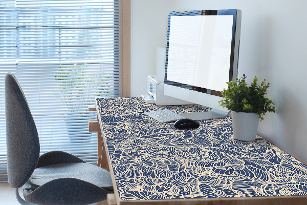 Bureau mat Blauwe bloem