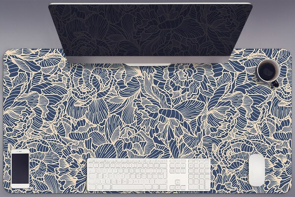 Bureau mat Blauwe bloem
