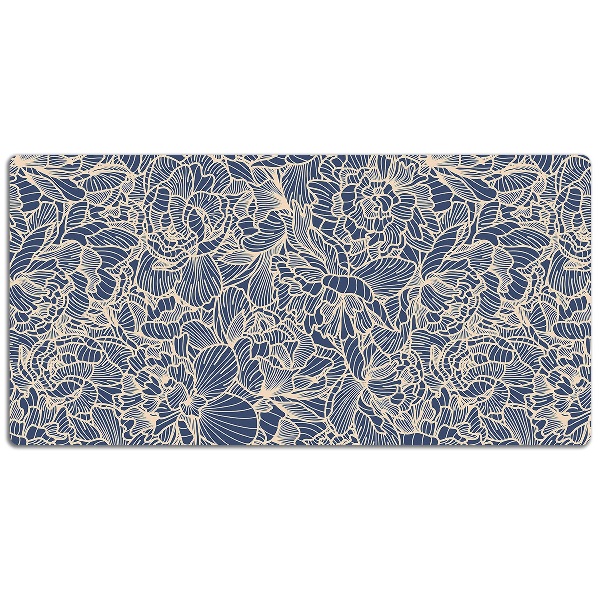 Bureau mat Blauwe bloem