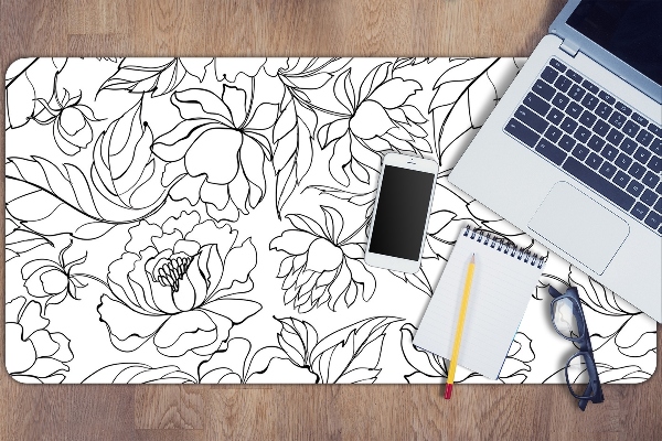 Bureaumat Pioenbloemen