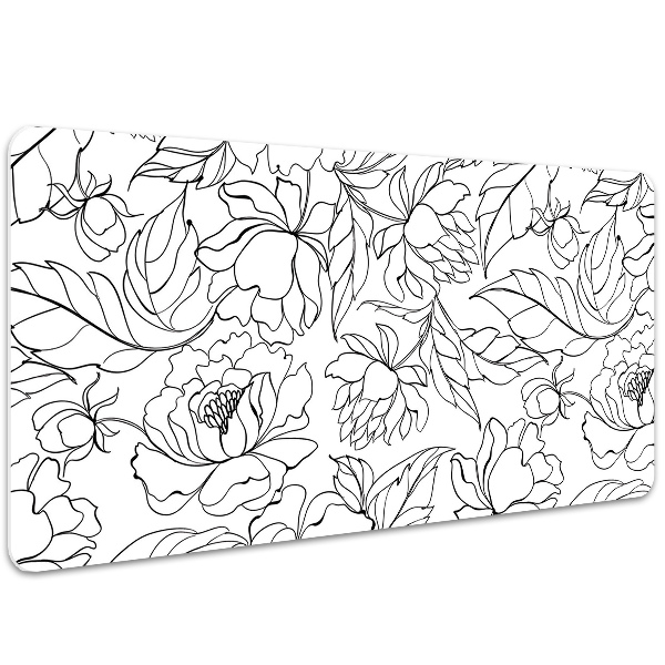 Bureaumat Pioenbloemen