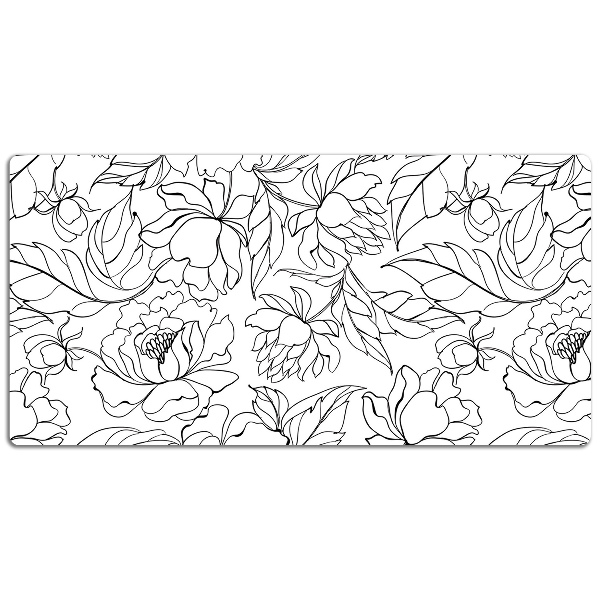 Bureaumat Pioenbloemen