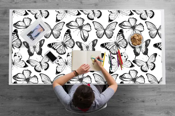Bureau onderlegger Zwart -witte vlinder