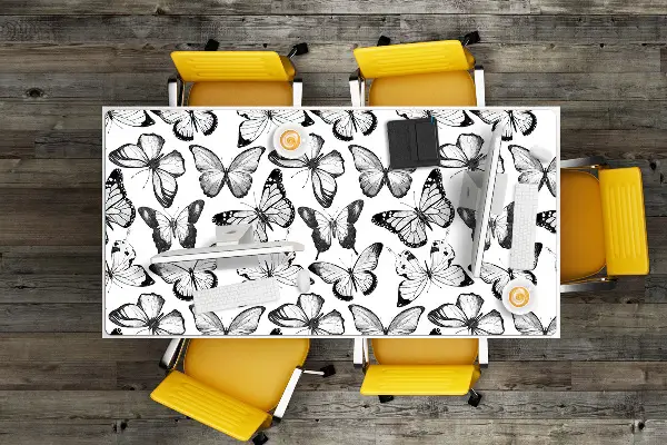 Bureau onderlegger Zwart -witte vlinder