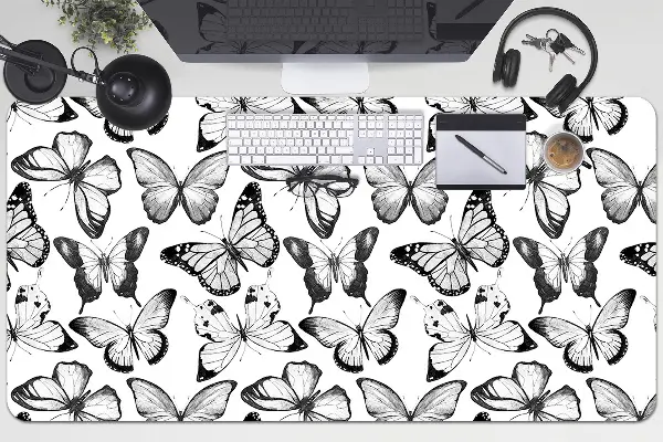 Bureau onderlegger Zwart -witte vlinder