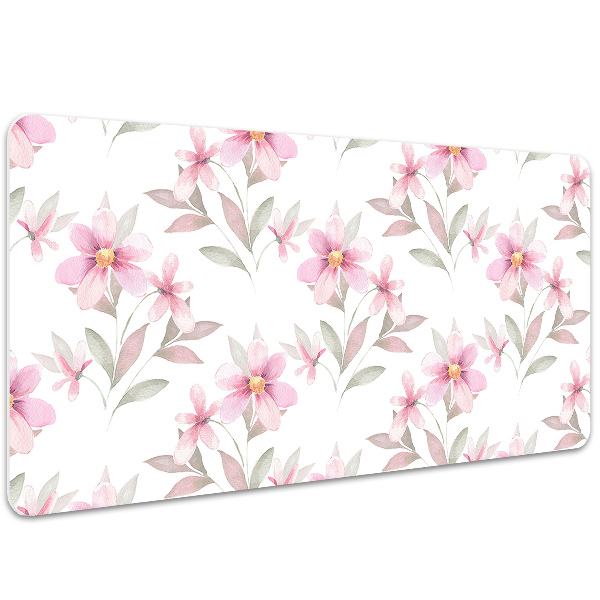 Bureau onderlegger Roze bloemen