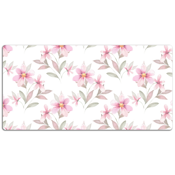 Bureau onderlegger Roze bloemen