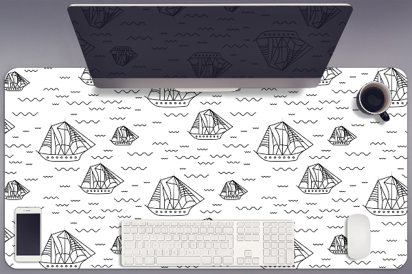 Bureau mat Zeilschepen op zee