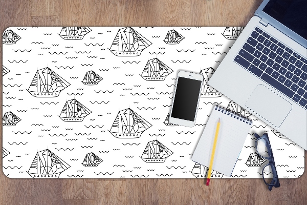 Bureau mat Zeilschepen op zee