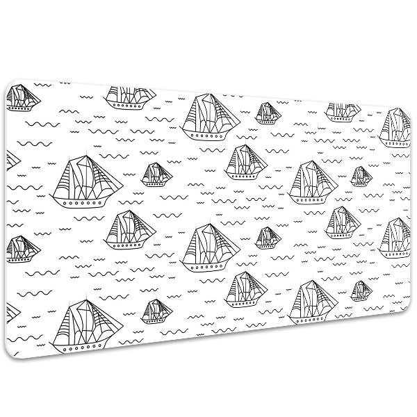Bureau mat Zeilschepen op zee