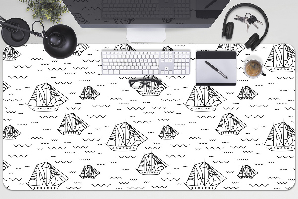 Bureau mat Zeilschepen op zee