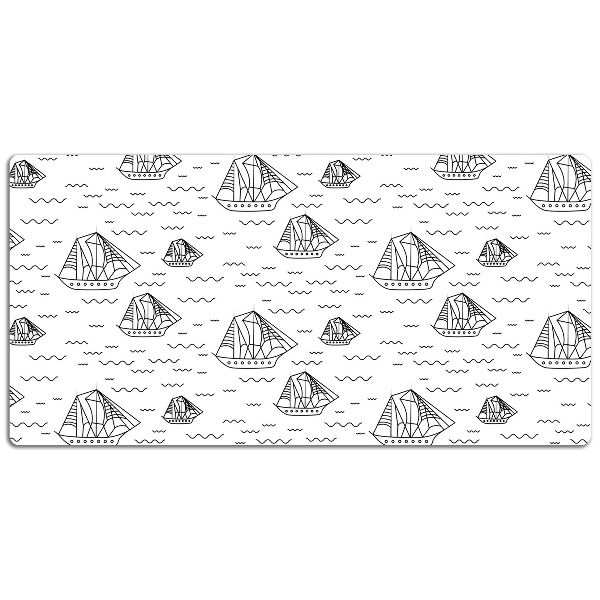 Bureau mat Zeilschepen op zee
