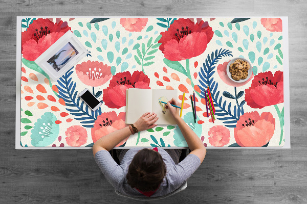 Bureau onderlegger Rode papavers