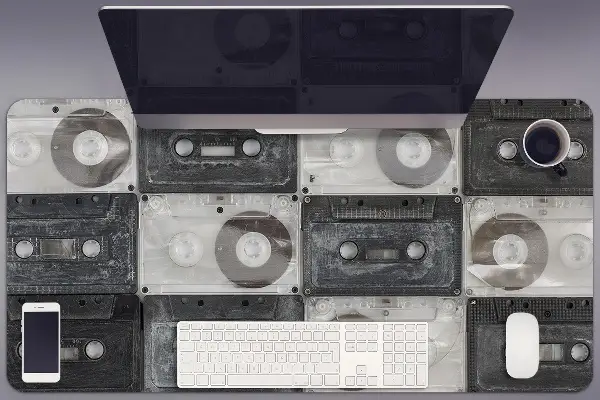 Bureau onderlegger Oude cassettes