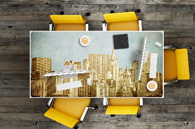 Bureau mat Manhattan wolkenkrabbers