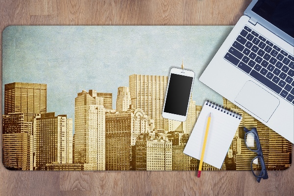 Bureau mat Manhattan wolkenkrabbers