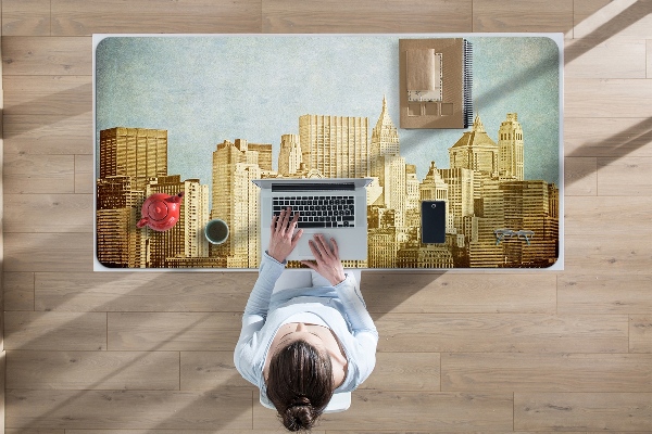 Bureau mat Manhattan wolkenkrabbers