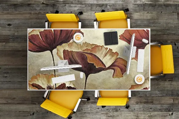 Bureau mat Grote papavers schilderen