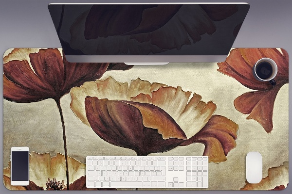 Bureau mat Grote papavers schilderen