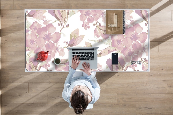 Bureau onderlegger Hibiscus lichtroze