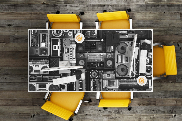 Bureau mat Old school boombox
