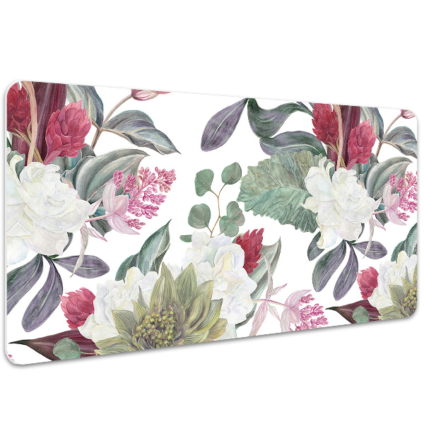 Bureau onderlegger groot Kleurrijke bloemen
