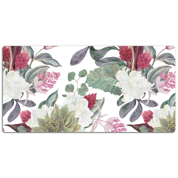 Bureau onderlegger groot Kleurrijke bloemen