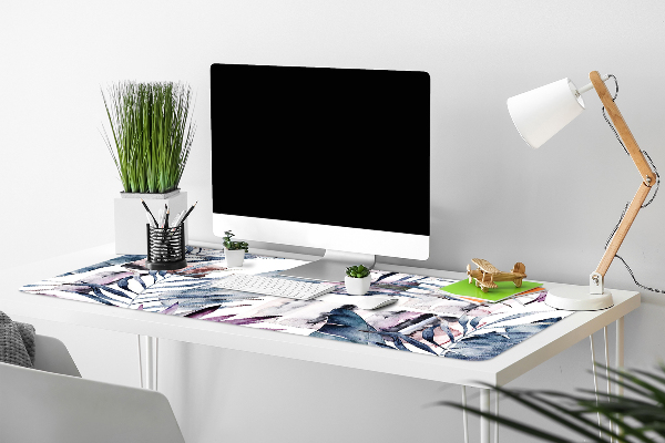 Bureau onderlegger groot Marmeren bloemen