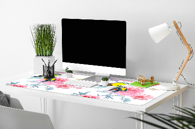 Bureau mat Vogels en bloemen