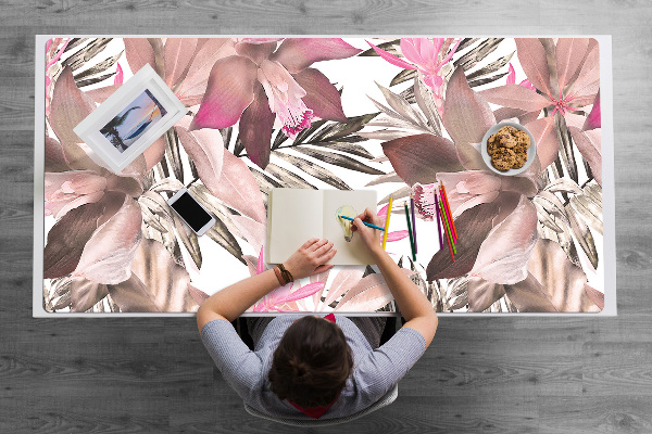 Bureau onderlegger Tropisch roze