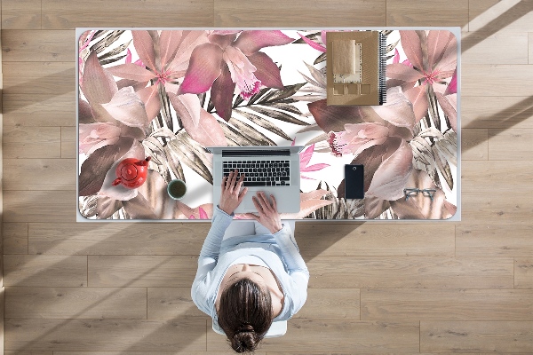 Bureau onderlegger Tropisch roze