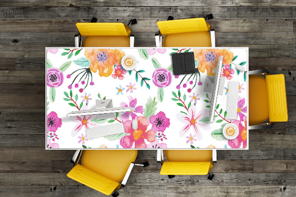 Bureau onderlegger groot Bloemtekening
