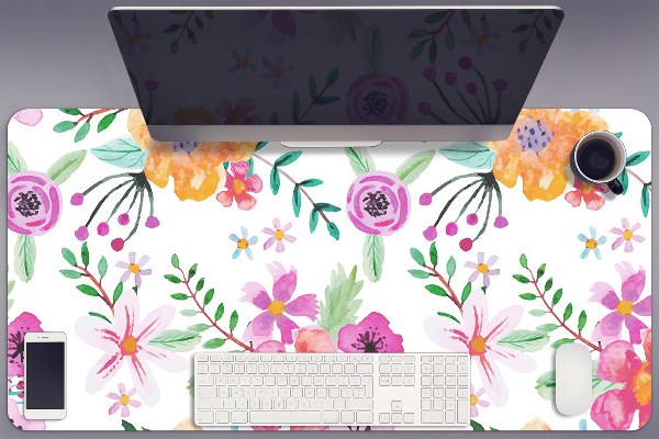 Bureau onderlegger groot Bloemtekening