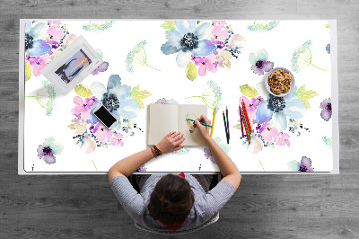 Bureau mat Paarse bloemen