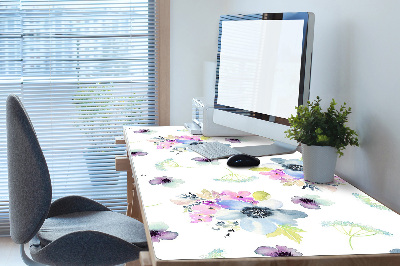 Bureau mat Paarse bloemen