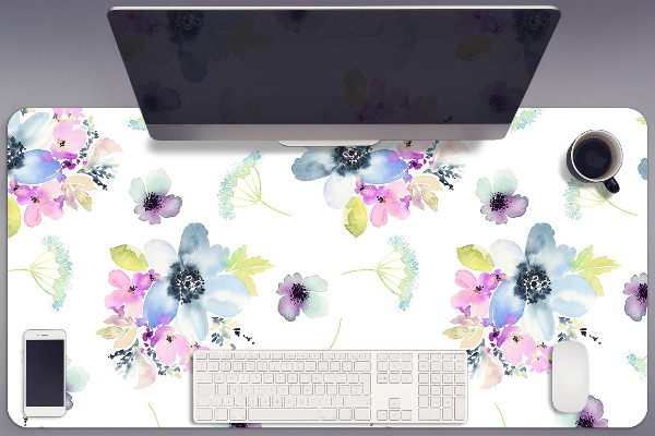 Bureau mat Paarse bloemen