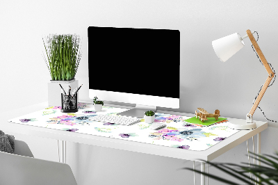 Bureau mat Paarse bloemen