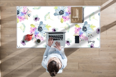 Bureau mat Paarse bloemen