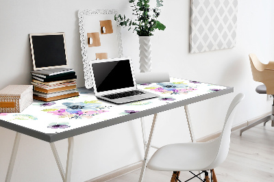 Bureau mat Paarse bloemen