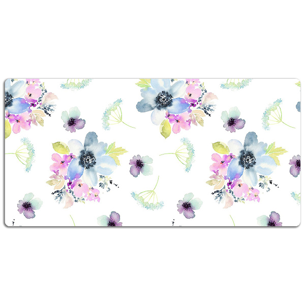 Bureau mat Paarse bloemen