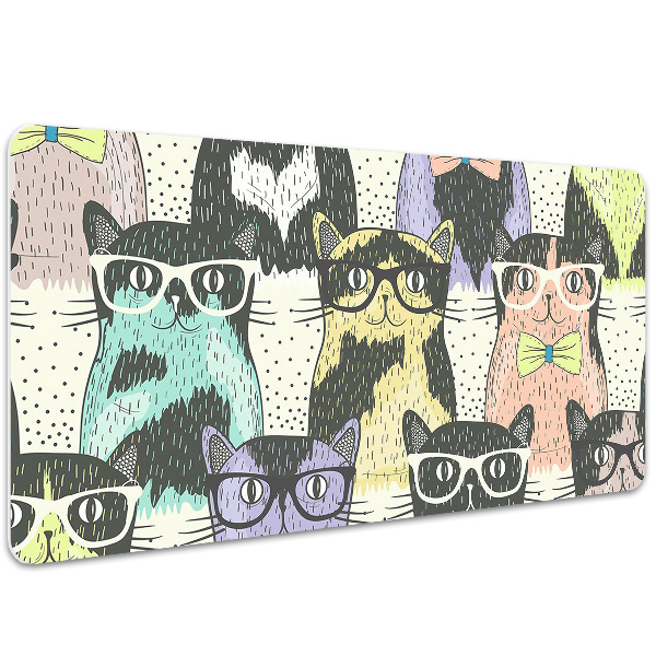 Bureau onderlegger Katten met een bril