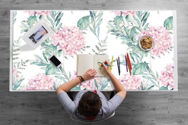 Bureau mat Lichtroze bloemen