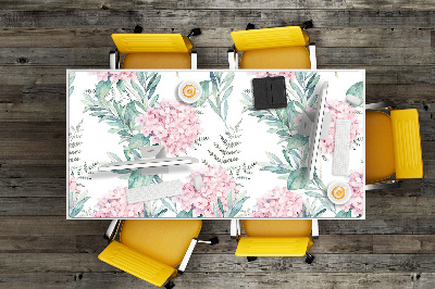 Bureau mat Lichtroze bloemen